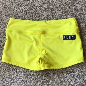 Bright Yellow Fleo Shorts Size MEDIUM